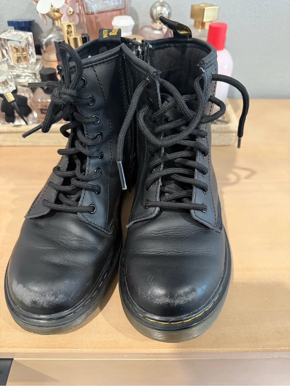 Dr. Martens  Black Kids Lace-Up Combat Boots - Youth Casual Shoes 3
